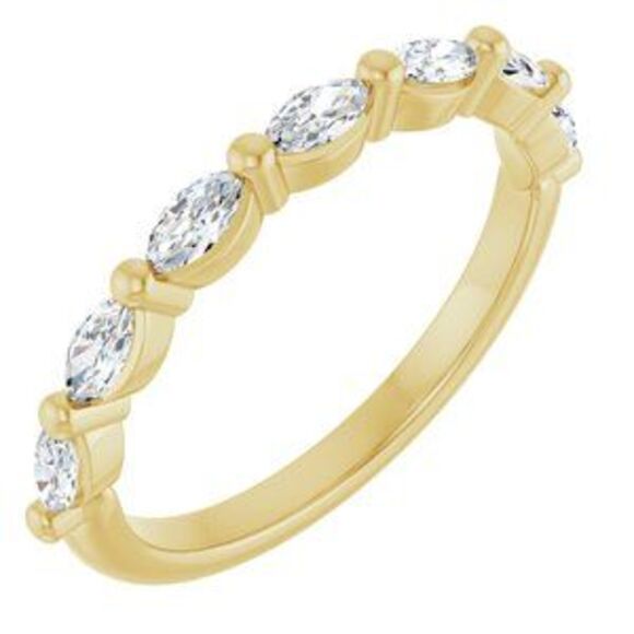 14K Yellow Gold 0.5 CTW Natural Diamond Anniversary Band